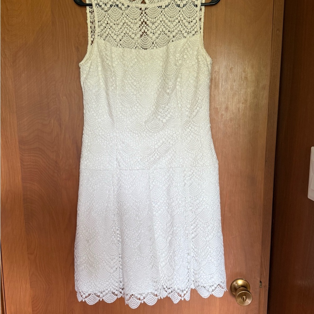 Elegant White Lace Dress
